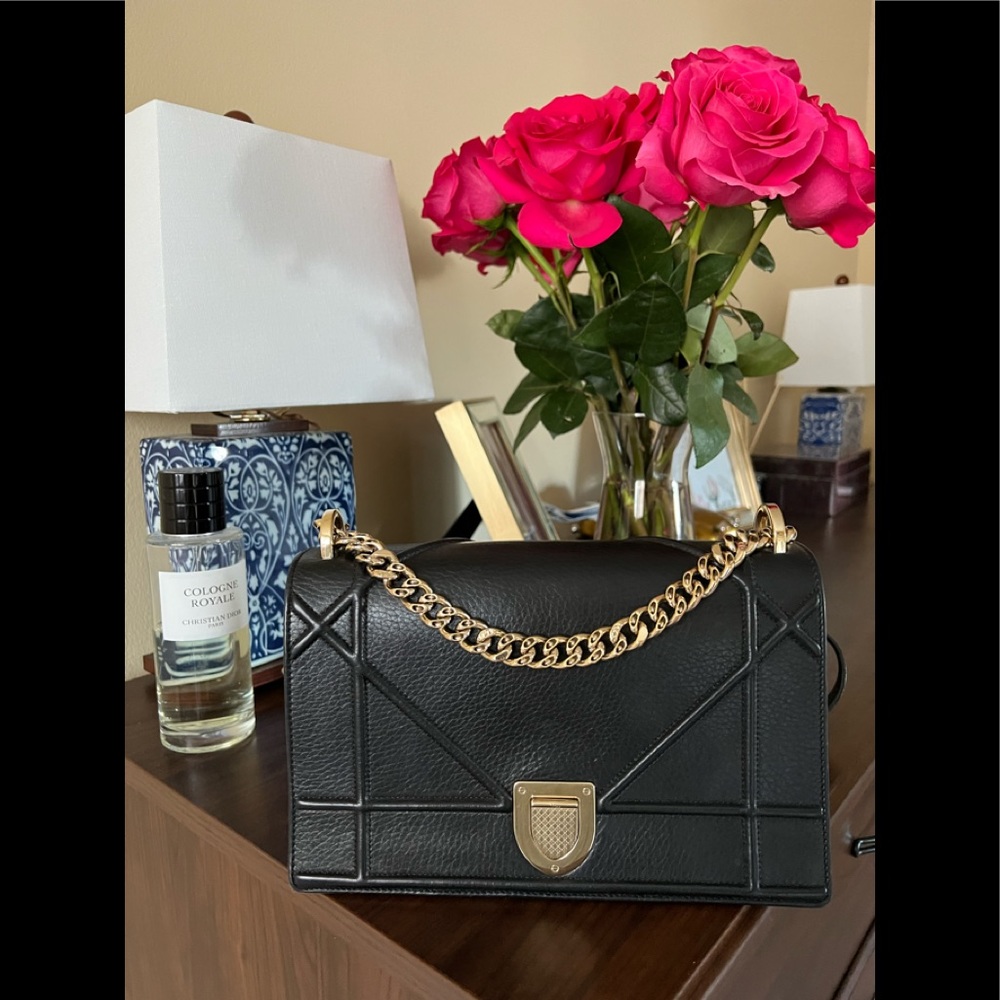 Dior Bag Diorama Black Leather, gold findings - Picture 3 of 16